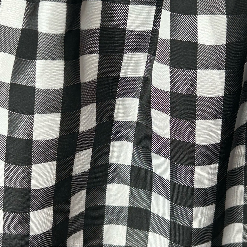 Taylor Woman Black and White Striped & Gingham Checkered Midi Dress Retro - Picture 9 of 16